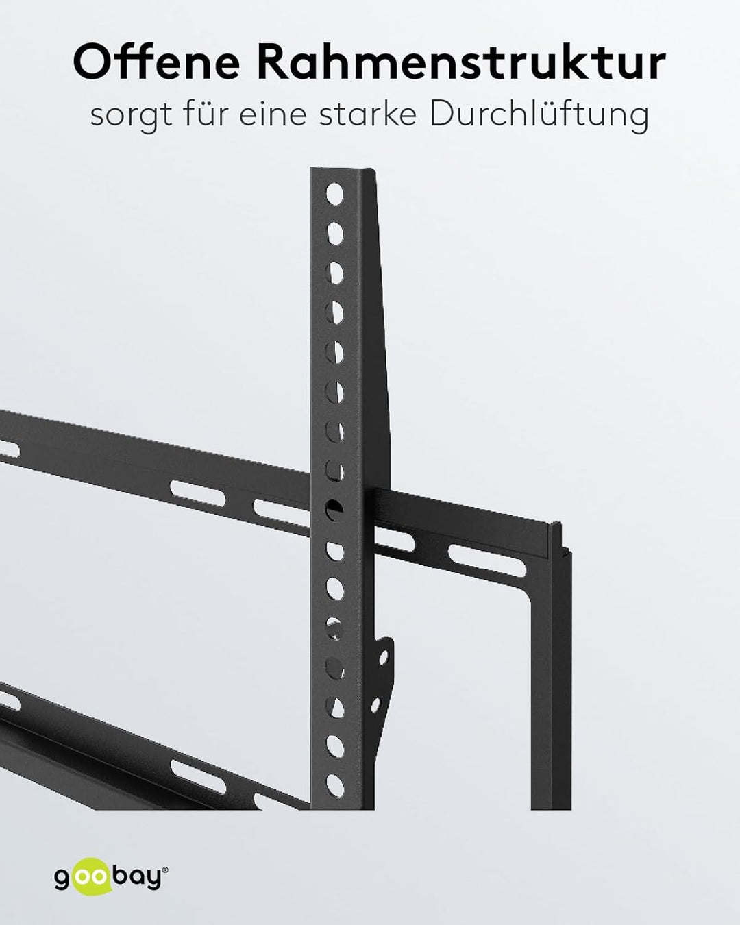 Goobay 49730 Wandhalterung 55 Zoll extra Flache Halterung für grosse Fernseher von 32 bis 55“ bis 35
