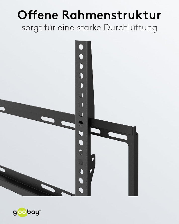 Goobay 49730 Wandhalterung 55 Zoll extra Flache Halterung für grosse Fernseher von 32 bis 55“ bis 35