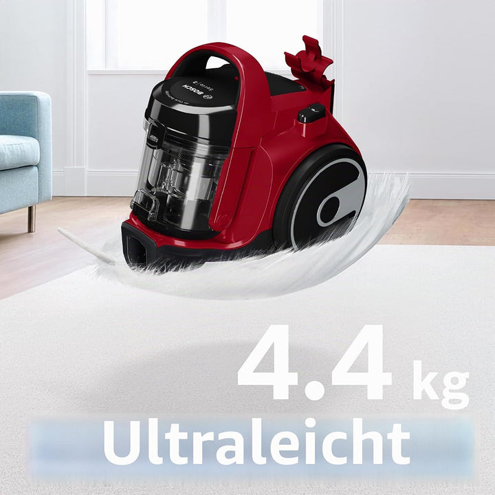 BOSCH BGC05AAA2 Staubsauger ohne Beutel - 78 dB - Behälterkapazität 1,5 l - Waschbarer HEPA 12-Filte