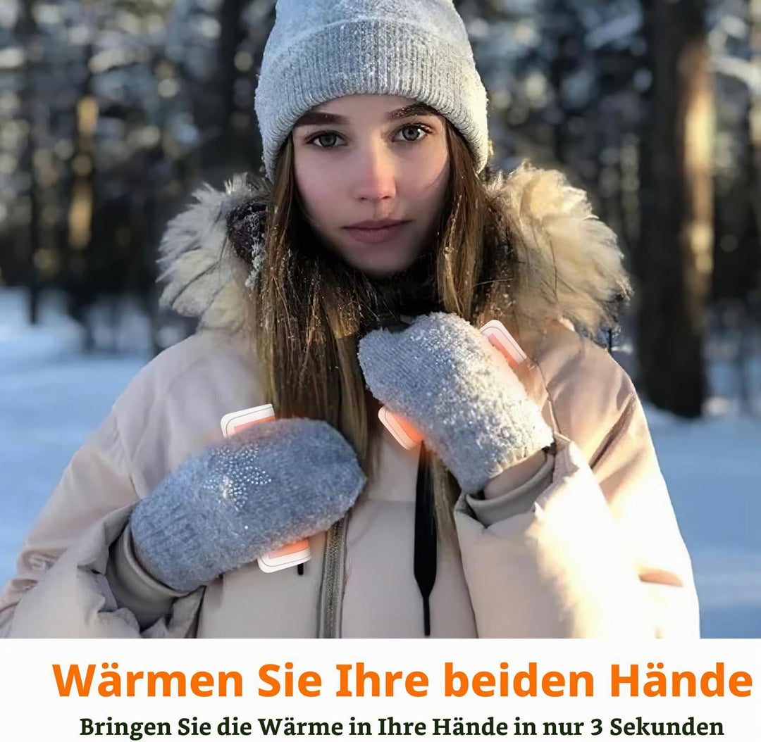 Handwärmer elektrisch 2er Set, gabless Handwärmer Taschenwärmer, Handwärmer wiederverwendbar, elektr