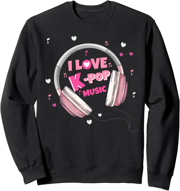 I Love K-Pop Music | Kpop | Koreanische Pop Musik Sweatshirt