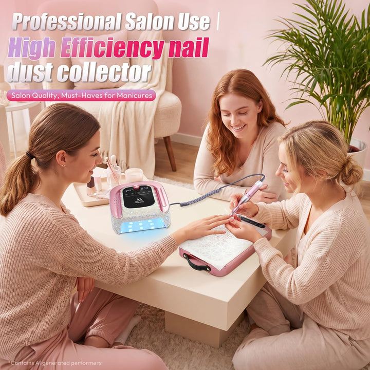Nagelstaubsammeler, 2000PA Professioneller Nagelstaubsammeler Nageltechnologie mit 45 Einweg-Filterp