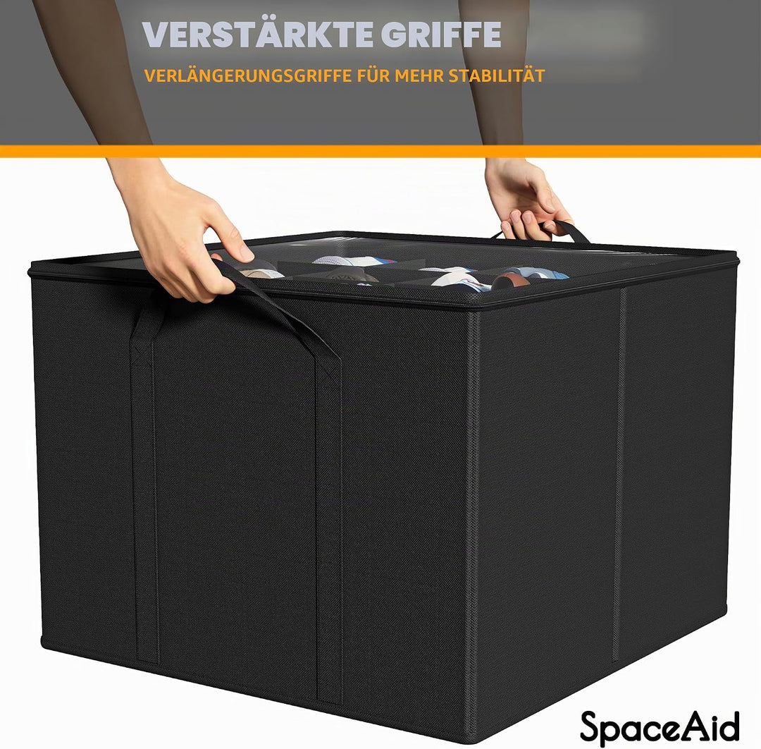 SpaceAid Schuh-Organizer für Schrank, 2 Stück, faltbare Schuhaufbewahrungsbehälter, Körbe, Boxen mit