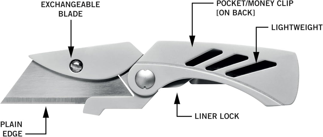 Gerber Cuttermesser, Klappbar, Klingenlänge: 5,7 cm, EAB Lite, Edelstahl, 31-000345 EAB Lite, 5,7 cm