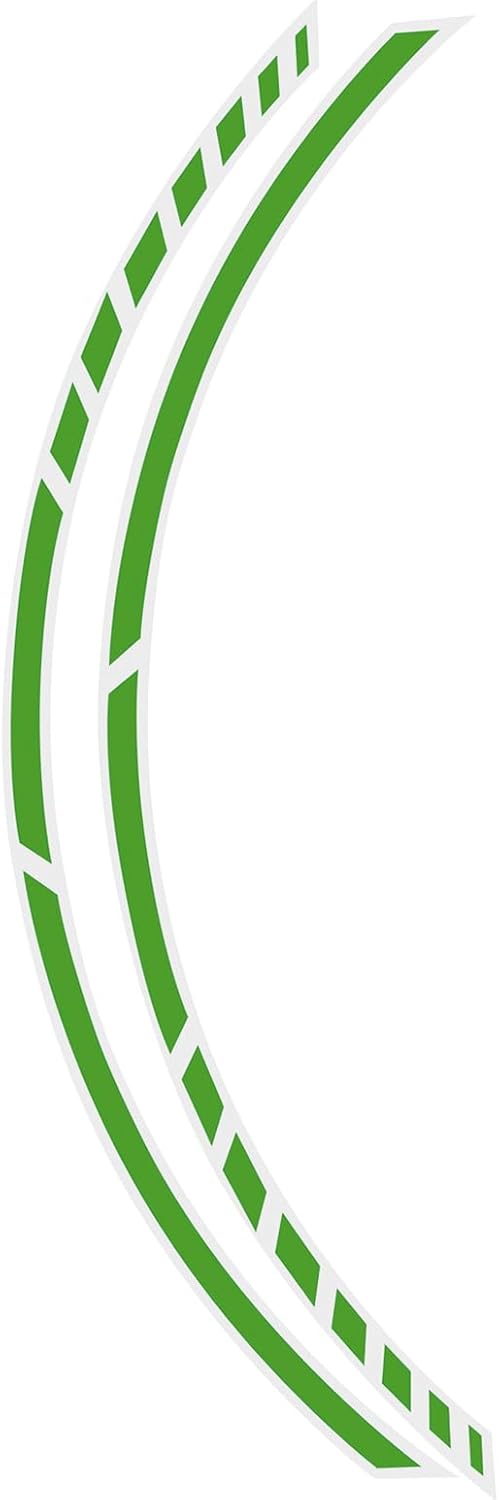 FOLIATEC PIN Striping Racing Felgenrandaufkleber Motorrad Zierstreifen Felgen Aufkleber, grün Grün 1