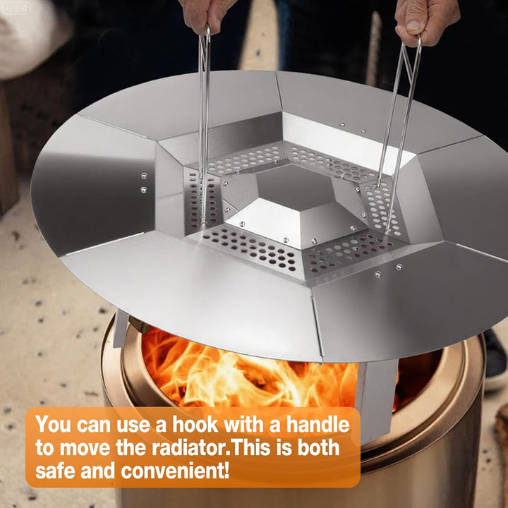 Solo Stove Bonfire Wärmeverteiler für Feuerschale – Mit 3 Abnehmbaren Füssen, Edelstahl Zubehör für