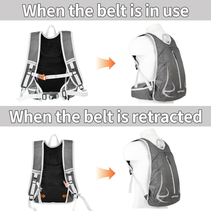 ONTYZZ Fahrradrucksack Damen Männer Kleiner Sportrucksack Wanderrucksack Ultraleicht Rucksack Radfah