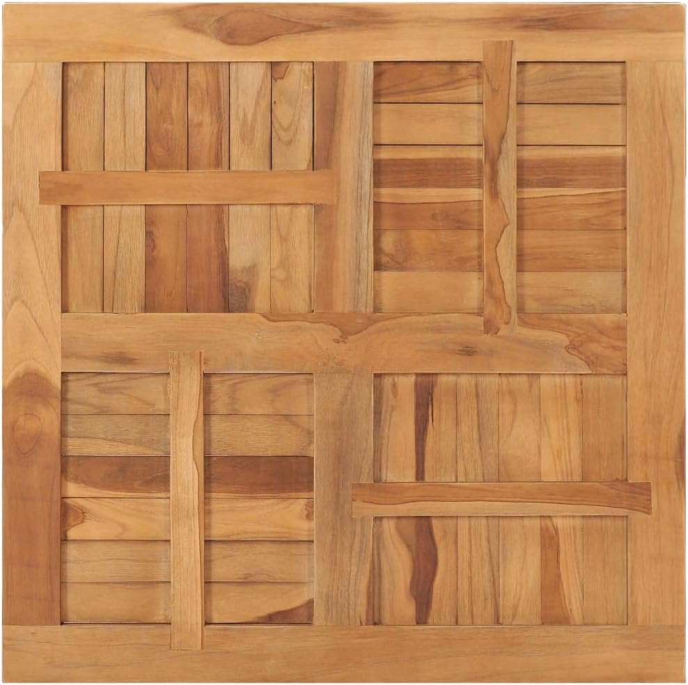 BADJAS Tischplatte Massivholz Teak Quadratisch Schreibtischplatte, DIY Stabile Esstisch, Schreibtisc