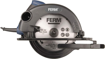 FERM Kreissäge 1200W -185mm Spindelarretierung - verstellbare Fussplatte (45 und 90 Grad) - Inkl. TC