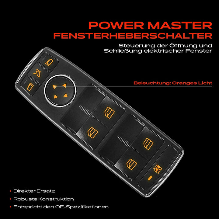 1x Fensterheberschalter Vorne Links für W204 S204 W212 A207 C207 S212 X204 Alle Motoren 2007-2016 A2