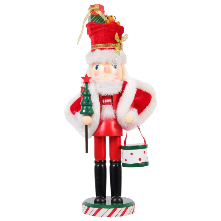 ibasenice Weihnachten Nussknacker Figur aus Holz Weihnachtsmann Nussknacker Soldat Figuren Ornament