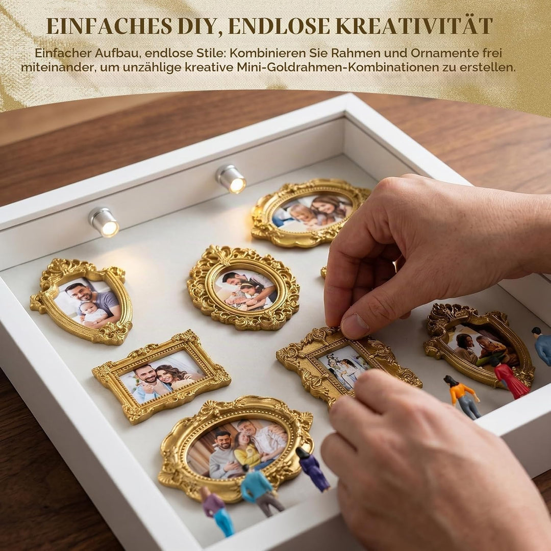 DIY Mini Museum Silhouetten Box mit LED, Mini Bilderrahmen, Museum of us, Mini Museum Bilderrahmen m