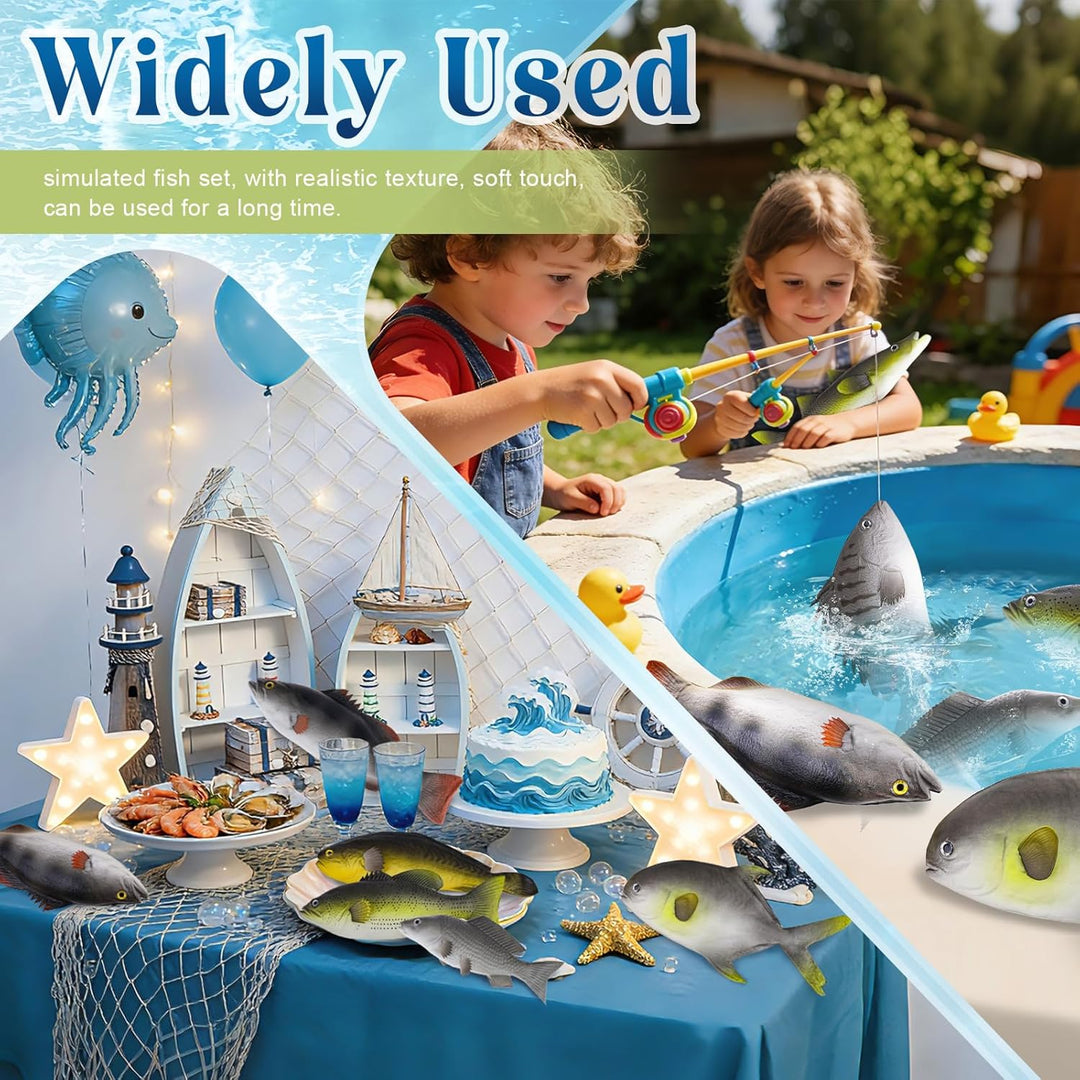 4 Stück Künstliche Fische Realistische Kunststoff Fisch Deko Simulation Lebensmittel Modell Lebensec
