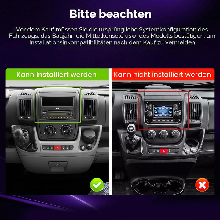 Hikity 4+64GB Autoradio Android 15 für FIAT Ducato/Citroen Jumper/Peugeot Boxer mit 7-Zoll-Touchscre