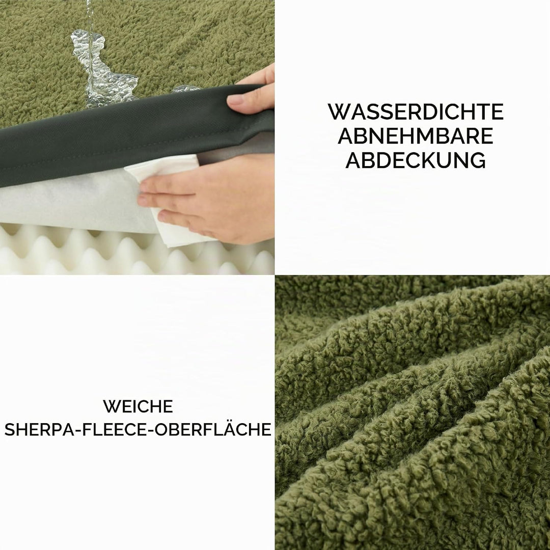 BEDSURE orthopädisches Hundebett mittelgrosse Hunde - 91x69x7.6cm Hundekissen flauschig Hundematte w
