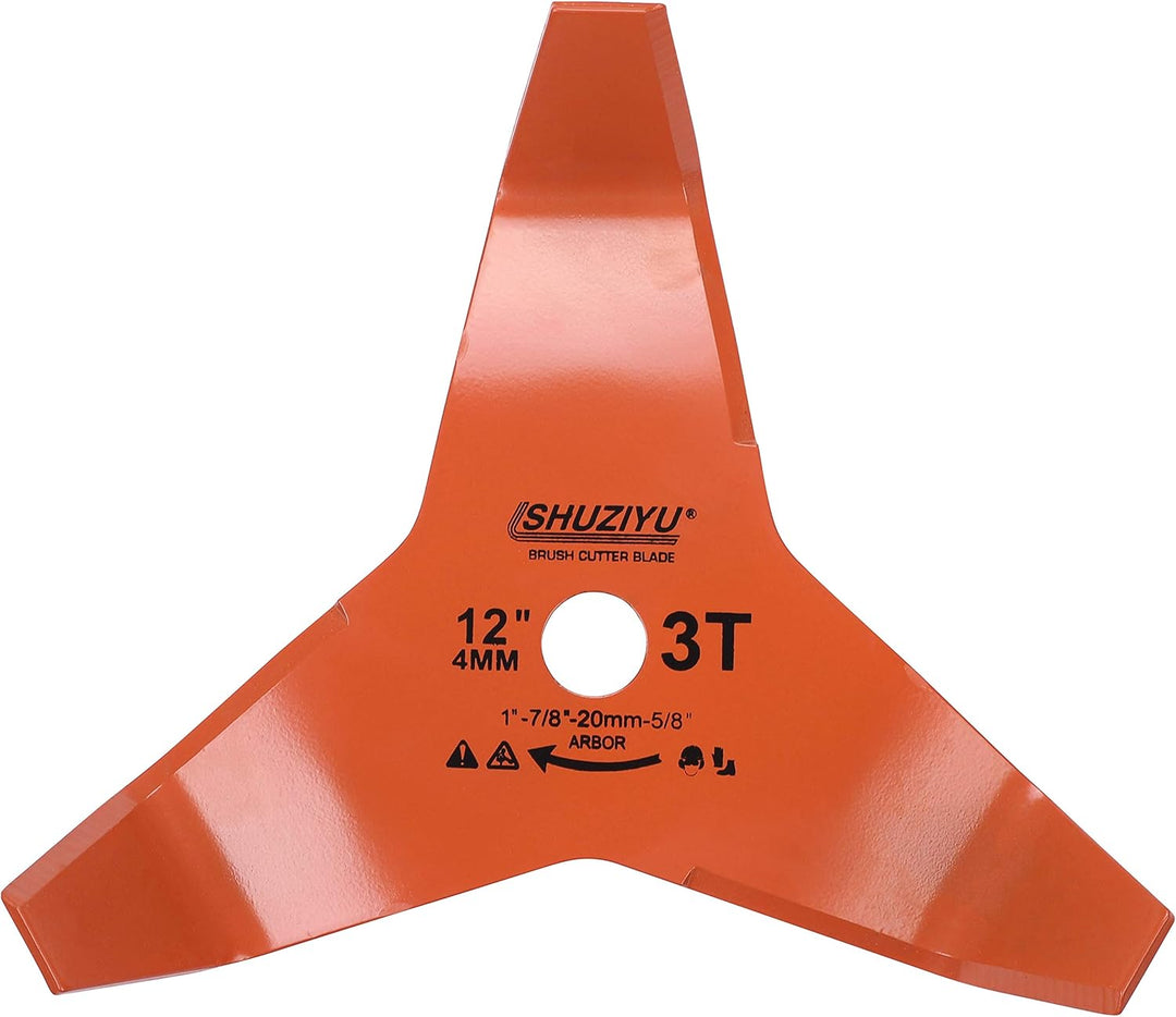 LSHUZIYU 305x4mm-3T Biege, Dorn mit Adapter 22.23-20-16mm, Mulchmesser-Klinge, Freischneiderklinge,