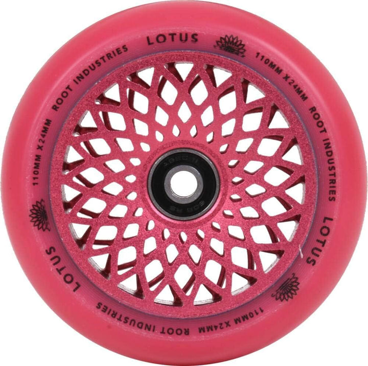 Root Industries Lotus Stunt-Scooter Rolle 110mm + Fantic26 Sticker (Radiant Pink/Pu Pink), Radiant P