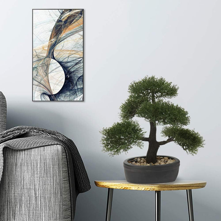 Briful Kunstbonsai Naturgetreue Künstliche Pflanze Kunstbaum Bonsai Zeder Kiefer Podocarpus Plastik