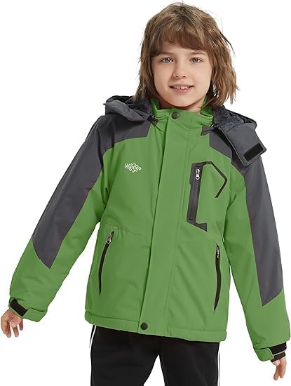 Wantdo Jungen Berg Ski Jacke Warmer Winter Fleece Mäntel Wasserdichter Atmungsaktive Jacke Outdoor K