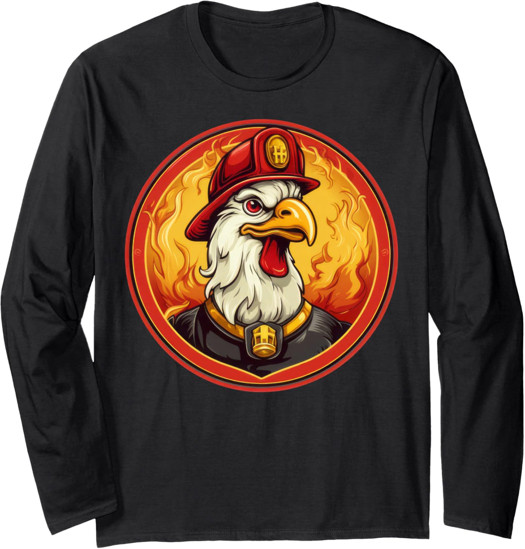 Feuerwehr Hahn Langarmshirt