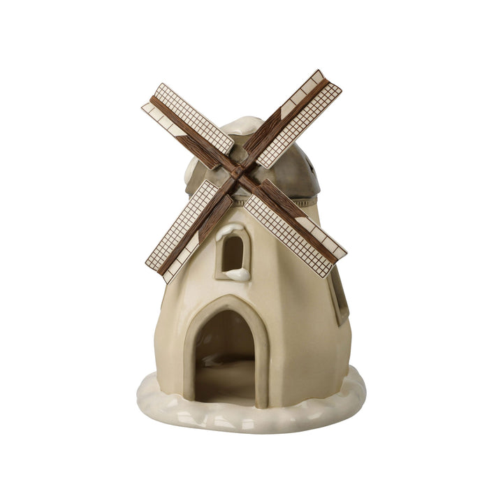 Goebel Figur Verschneite Windmühle Winterwald, aus Steingut gefertigt, Höhe 23cm, 66-703-81-1