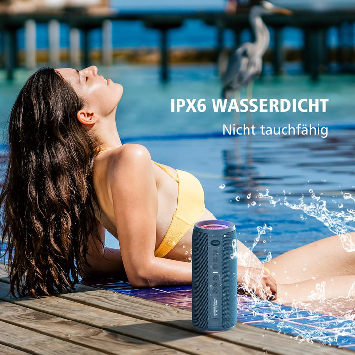 ZEALOT Bluetooth Lautsprecher mit Licht,Musikbox Tragbarer Blueooth Box,40W kraftvoller Stereo,Dual