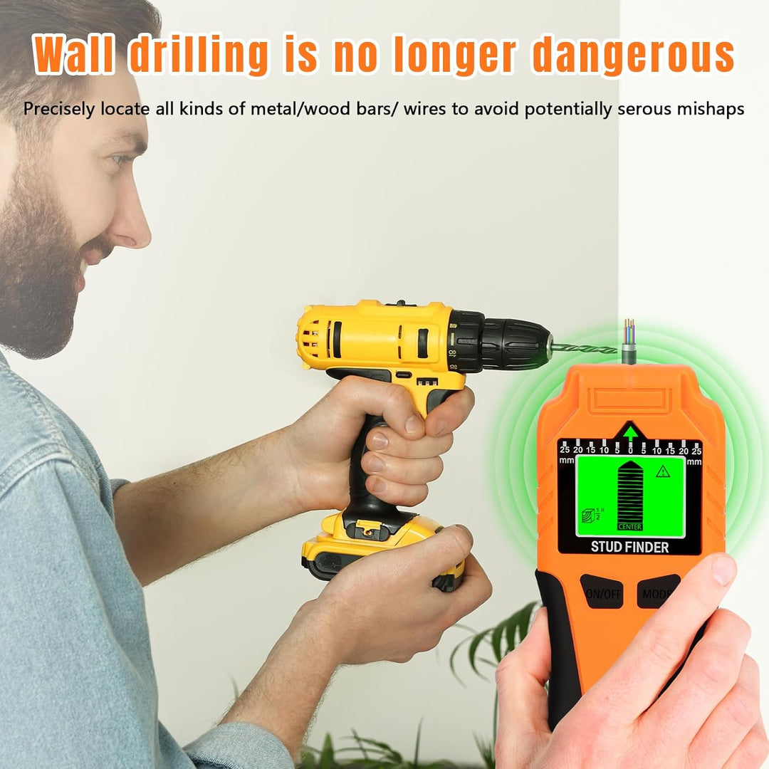 Leitungssuchgerät 6-in-1 Wandscanner Verbesserter Balkenfinder mit LCD-Display & Signalton, Präziser
