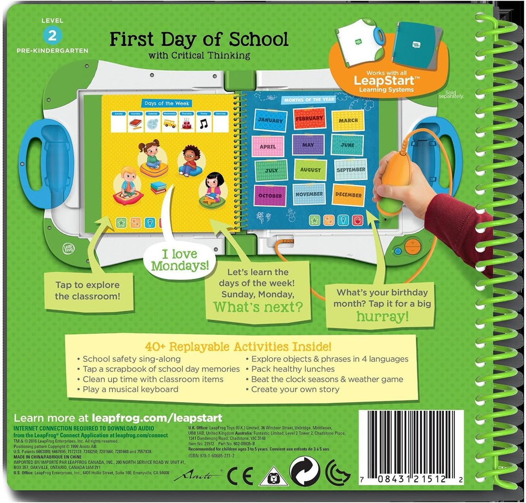 LeapFrog LeapStart Aktivitäten-Buch für Vorschule: Erster Schultag und kritisches Denken (in engl. S