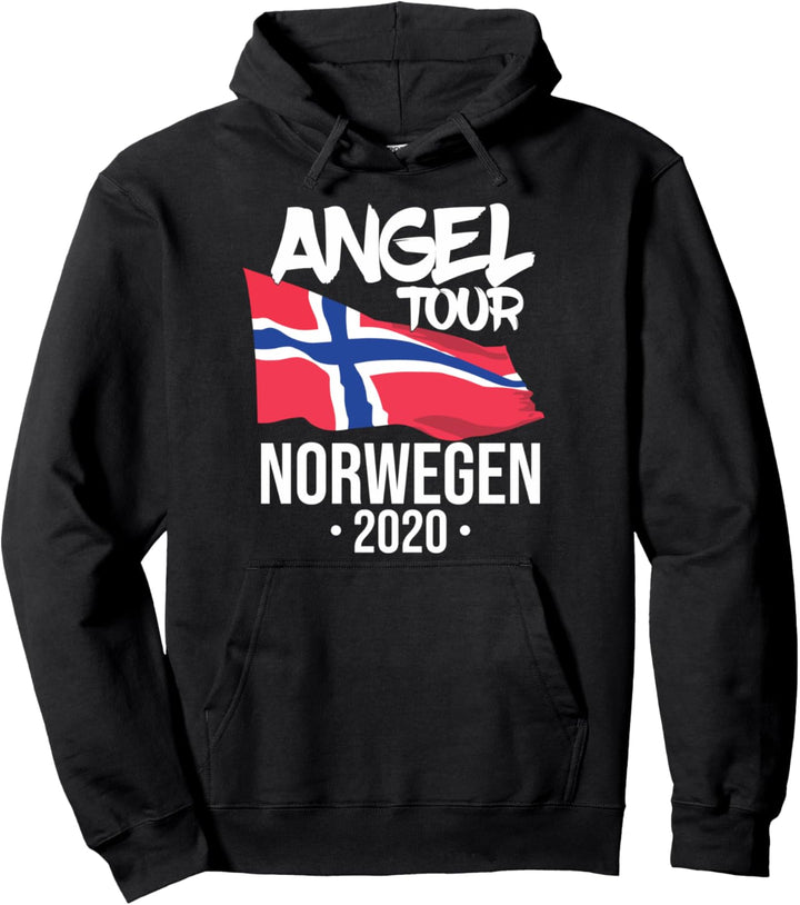 NORWEGEN 2020 - Angel Tour für Angler mit Flagge Pullover Hoodie