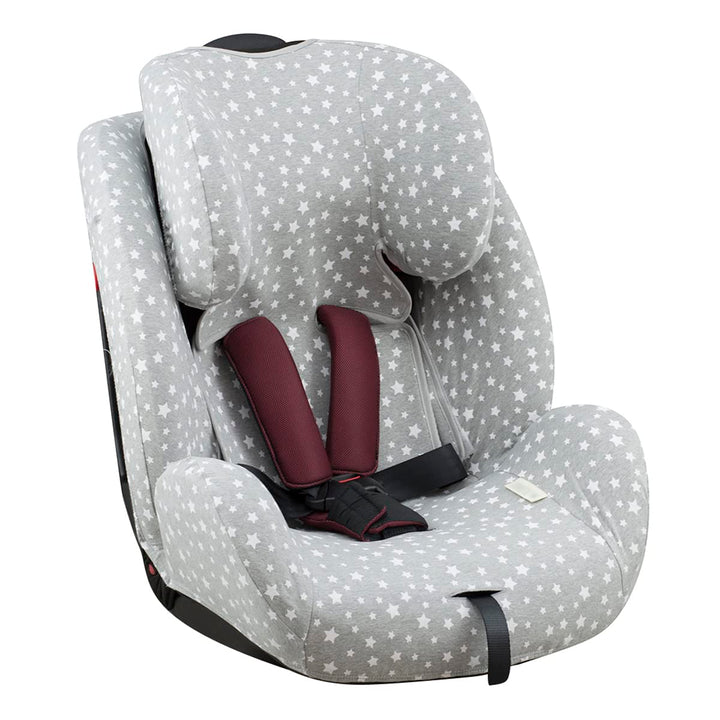 JYOKO Kids Bezug für Autositz Kompatibel mit Joie Stages, Every Stages, aus Baumwolle (White Star),