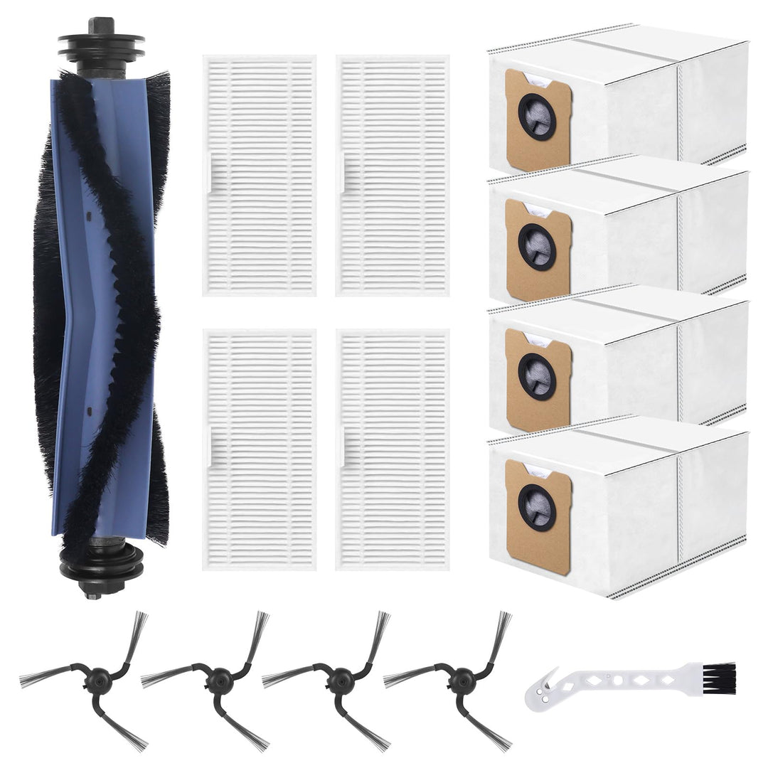 C10 Zubehör Set für eufy C10 Roboter Staubsauger, 1 Hauptbürste, 4 Seitenbürsten, 4 HEPA-Filter, 4 E