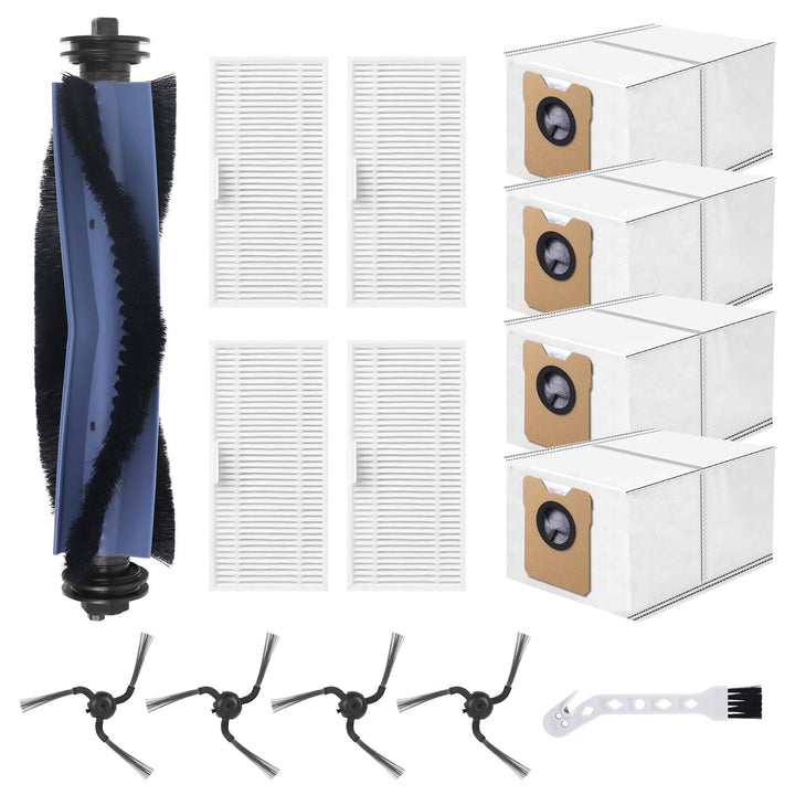 C10 Zubehör Set für eufy C10 Roboter Staubsauger, 1 Hauptbürste, 4 Seitenbürsten, 4 HEPA-Filter, 4 E