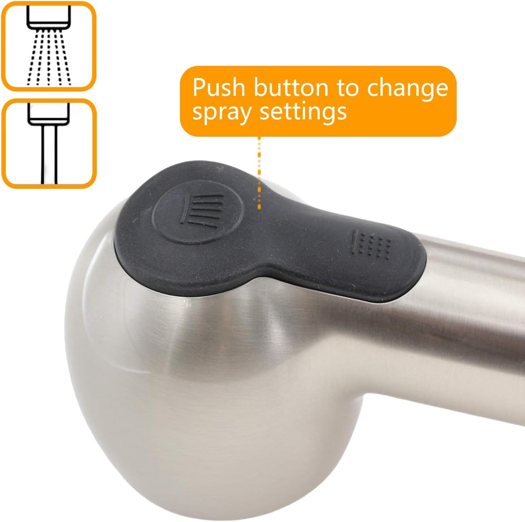 Beelee F103-SP Brausekopf G1/2 gerades Gewinde, 2 Strahlarten Geschirrbrause Ersatzhandbrause für Kü
