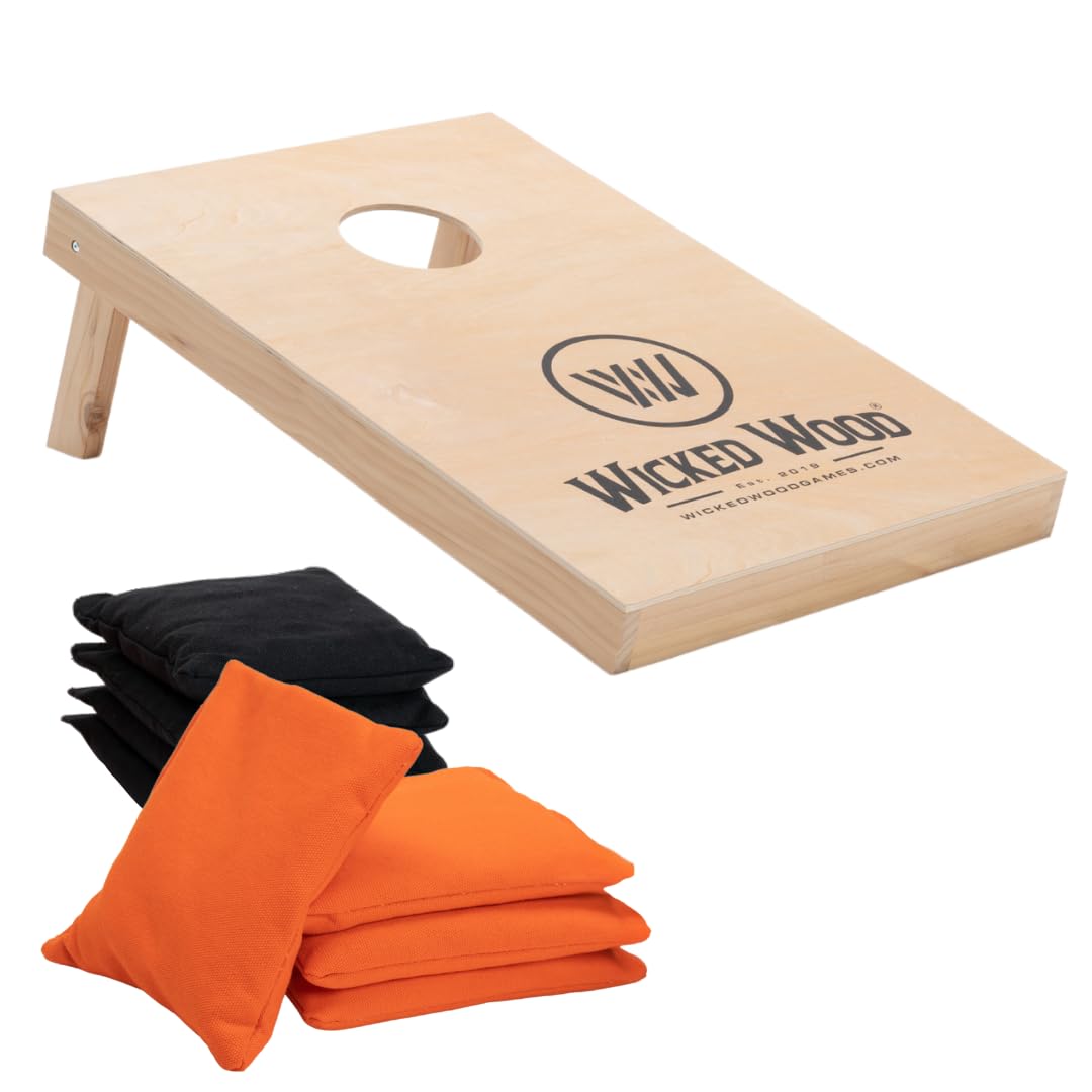 Offizielles Cornhole Set 90x60cm - 2x4 Cornhole Säckchen - Ein offiziell ACL-lizensiertes Set of Cor