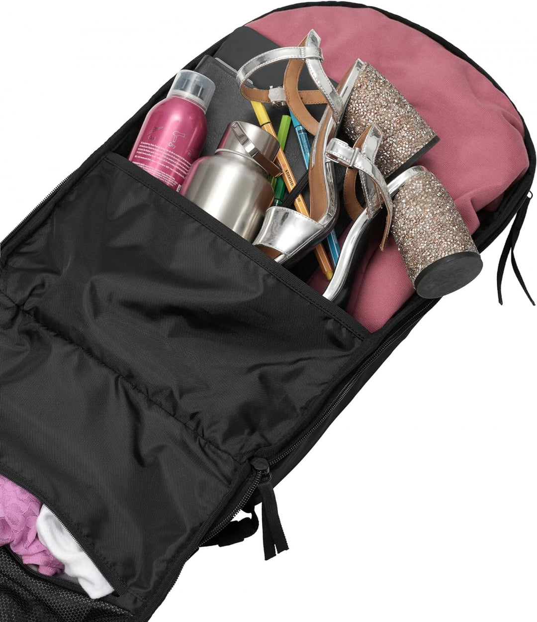 DB Freya Rucksack aus 100% recyceltem Polyester in der Farbe Schwarz 16L, Masse: 43cm x 26,5cm x 17c