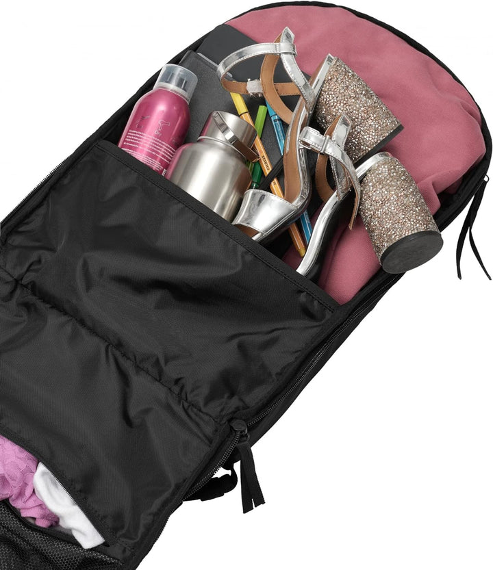 DB Freya Rucksack aus 100% recyceltem Polyester in der Farbe Schwarz 16L, Masse: 43cm x 26,5cm x 17c