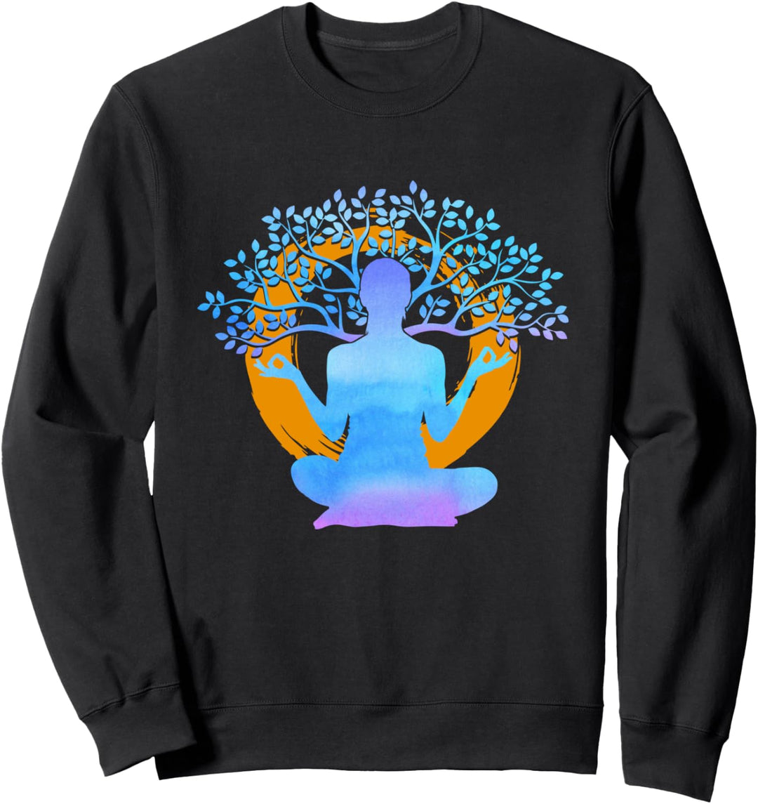 Yogi Spiritualität Buddhismus - Asana Lotus Yoga Sweatshirt