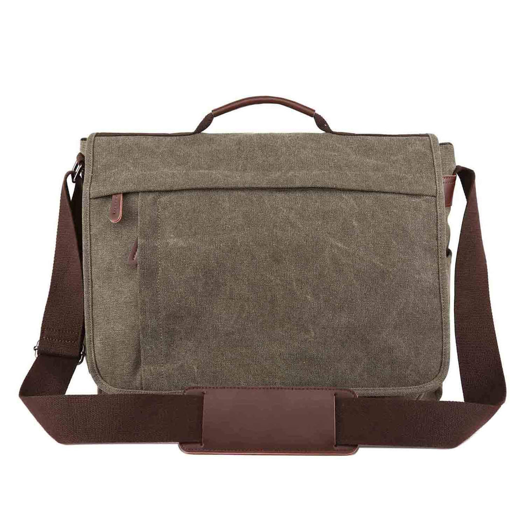 Neuleben Vintage Gross Umhängetasche Schultertasche 17 Zoll Laptoptasche Canvas Messenger Bag Damen