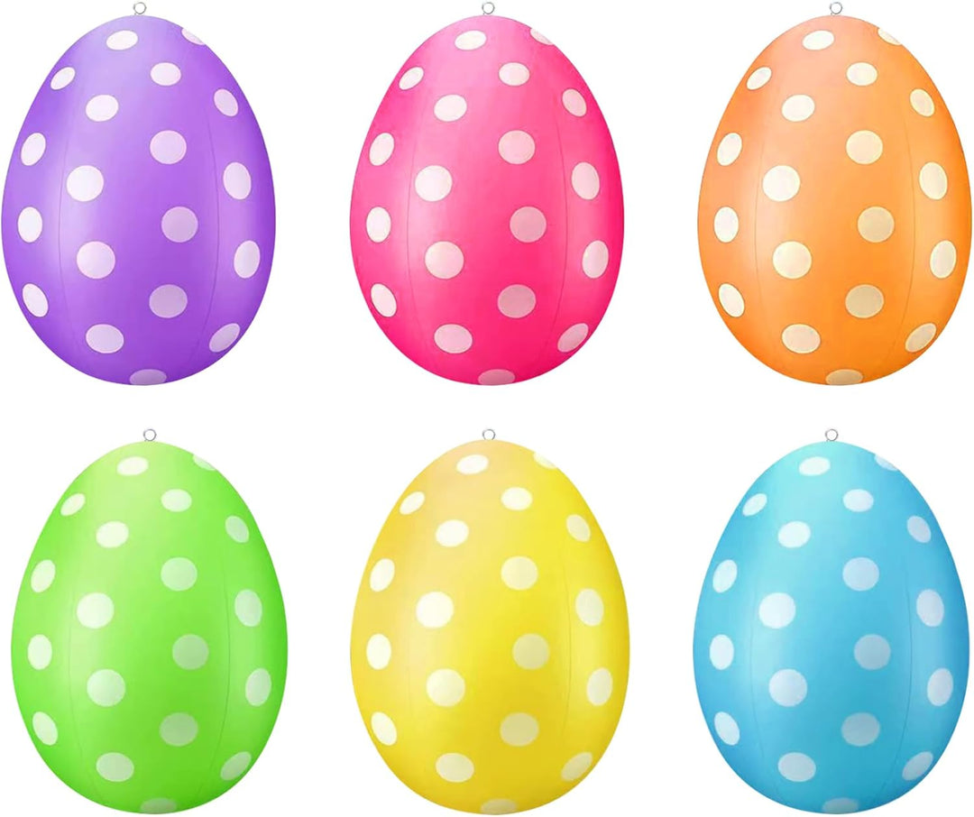 6pcs Ostern Schlauchboote im Freien Dekorationen, aufblasbare Ostereier