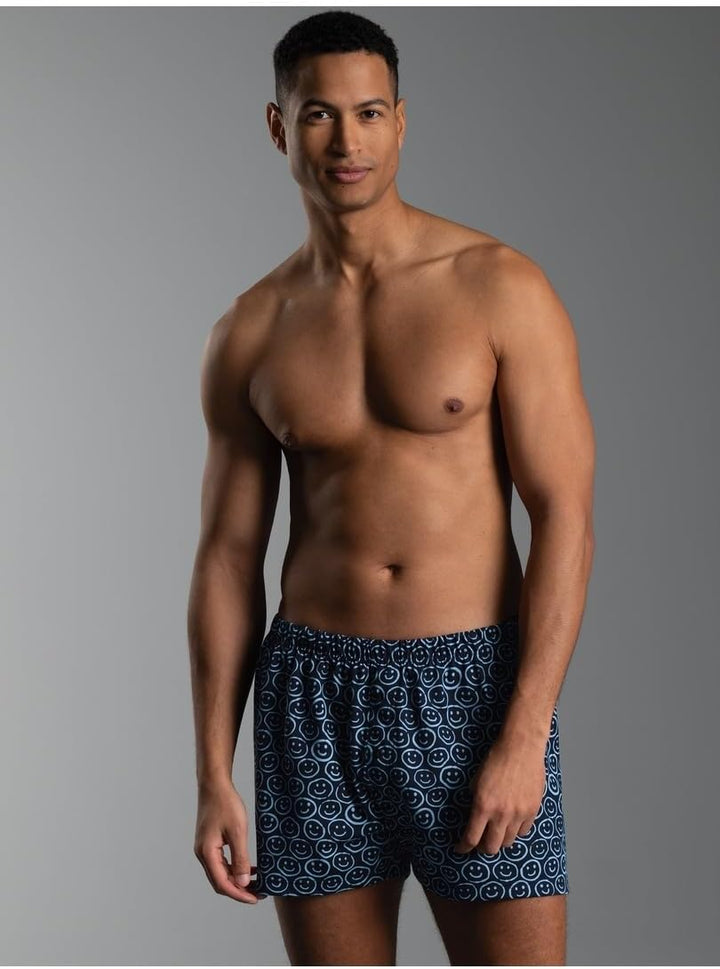 Trigema Boxer-Shorts mit freundlichem Smiley-Muster L Navy, L Navy