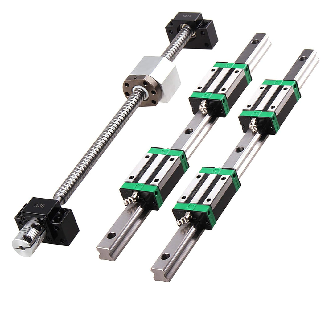 GooEquip Linearführung HGR20 300mm Linearschiene mit 4PCS Gleitblock + 1PCS SFU1605 300mm Kugelumlau