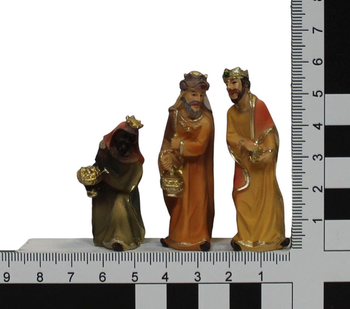 ZICOM Krippenfiguren Krippenset Miniaturenset 11-teilig Höhe 6cm handbemalt Polyresin, Modellbau Pup