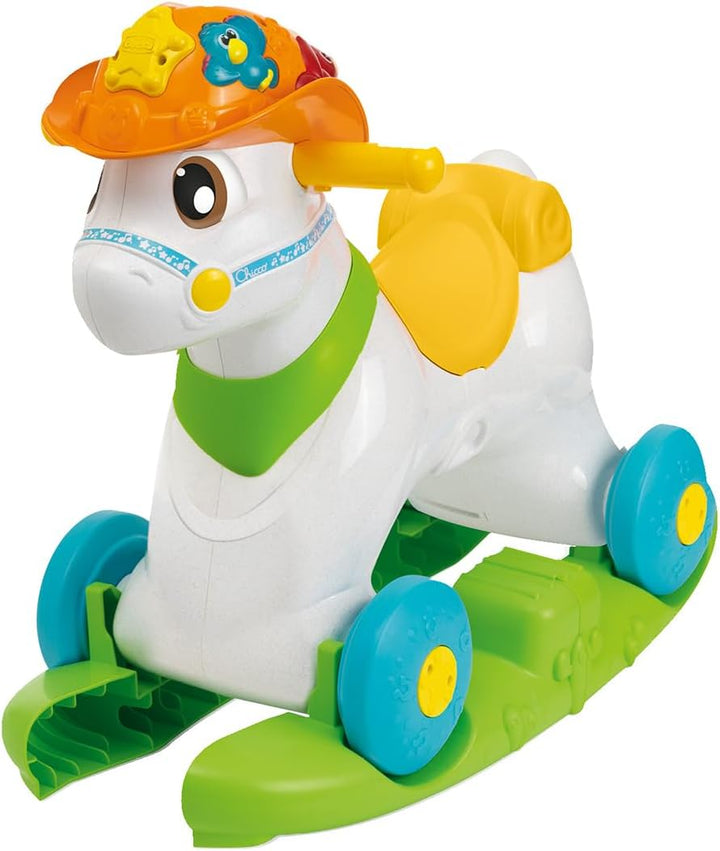 Chicco Baby Rodeo, Reitspiel, Schaukel, Kinder, 3 interaktive Tasten, hergestellt in Italien, recyce
