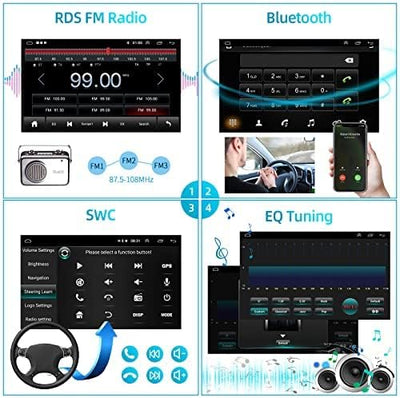 Podofo Android Autoradio für FIAT 500 2007-2015 Radio Wireless Carplay Android Auto, 7 Zoll Bildschi