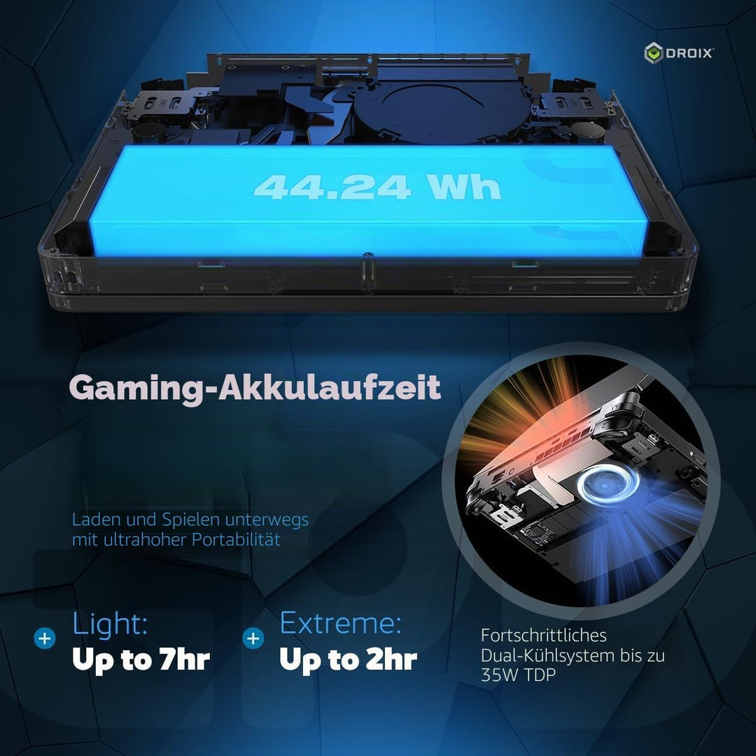 GPD Win Mini 2025 Handheld Gaming PC, AMD Ryzen 7 8840U, 8C/16T bis zu 5.1GHz, Radeon 780M GPU, 16GB