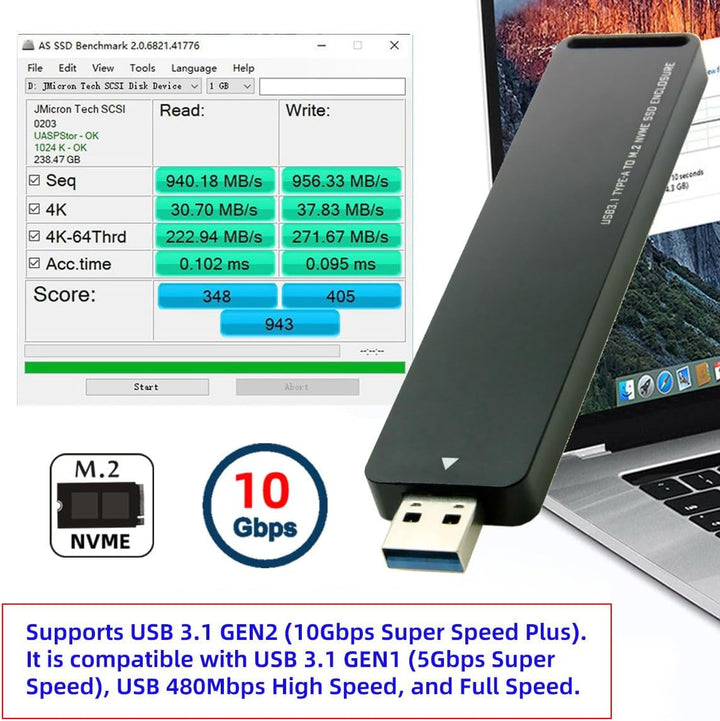 JSER USB 3.0 auf Nvme M-Key M.2 NGFF SSD Externer PCBA Konveter Adapterkarte Flash Disk Typ 10 Gbit/