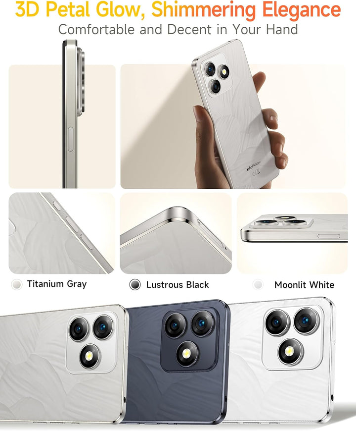 Ulefone Note 18 Ultra 5G Smartphone Ohne Vertrag, 12GB+256GB/SD-2TB, 50MP+50MP+32MP Kamera 6,78" FHD