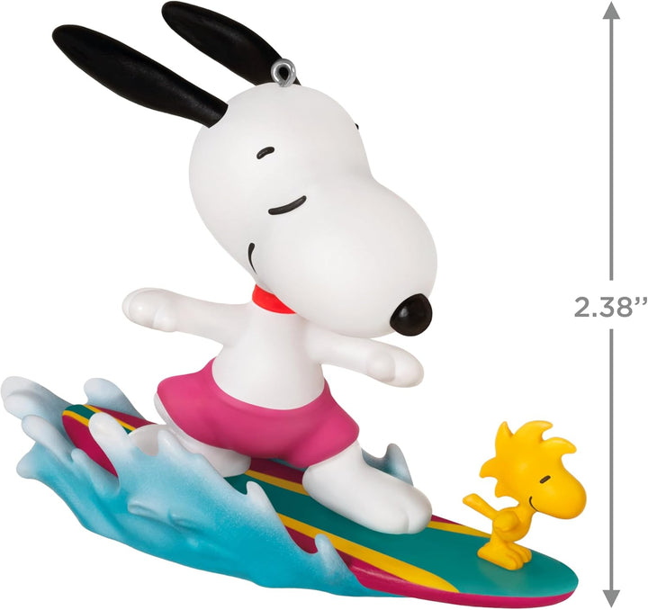 Hallmark Erdnüsse, Design: Snowopy & Woodstock Surfen H6cm by W3.6cm by D7.3cm Weiss, Rot und Blau,