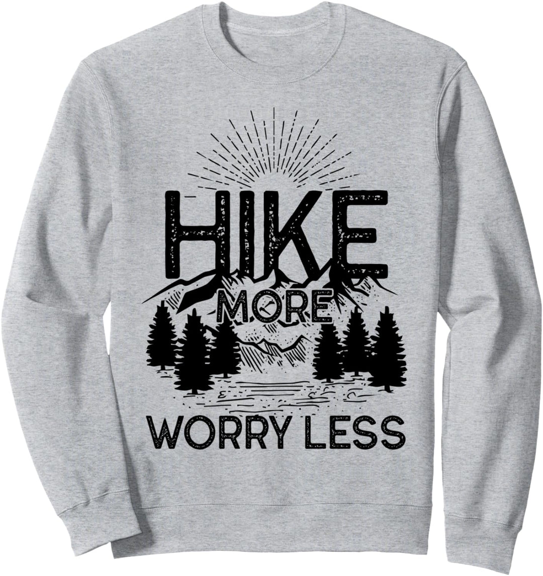Camping Wandern Mehr Weinlese Sonnenuntergang Klettern Sweatshirt