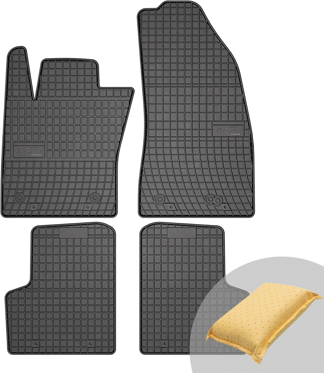 FROGUM EL Toro Gummimatten Ganzjähriges-Set von Autofussmatte Auto Fussmatten für Jeep Renegade ab 2